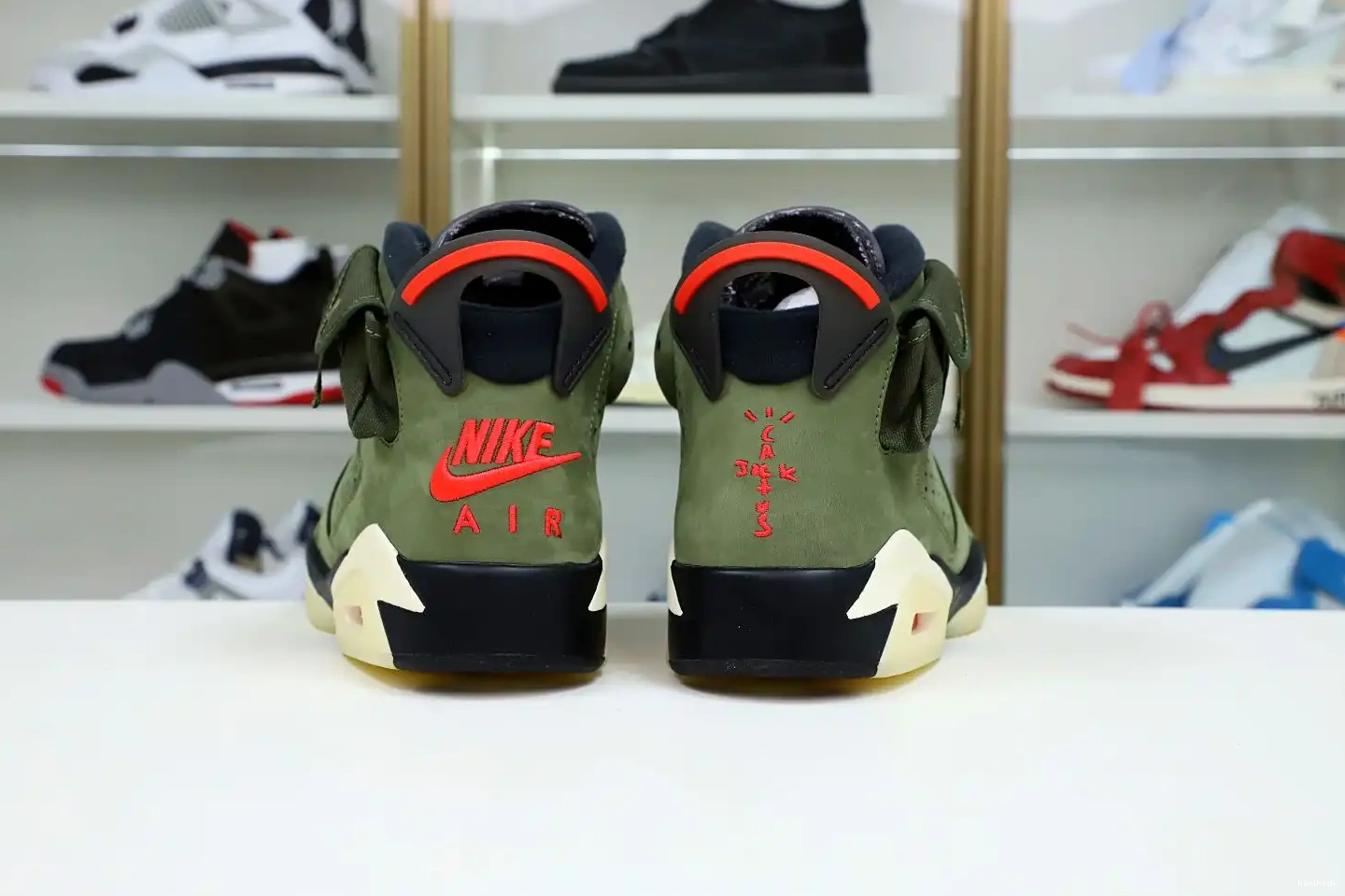 Kimikick TRAVIS RETRO JORDAN AIR X 6 SCOTT 'OLIVE' 0422